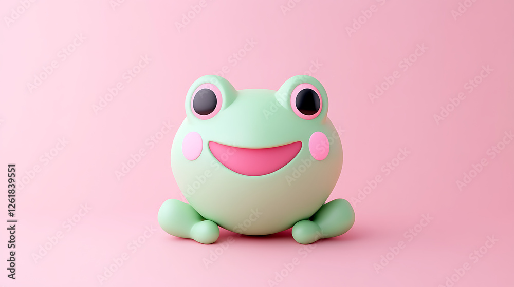 Fototapeta premium cute frog 3D