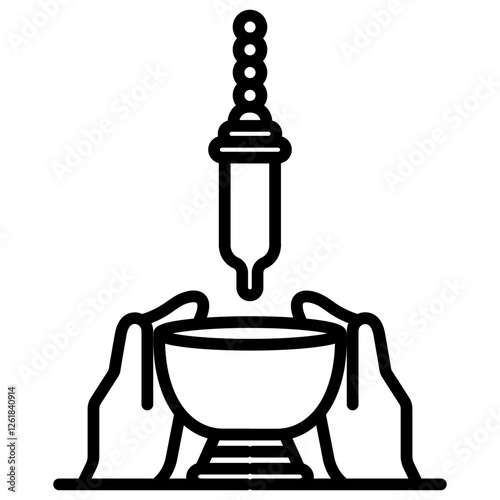 Zamzam Ritual Vector Icon
