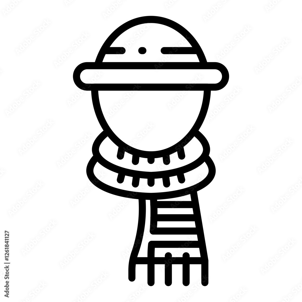 Fototapeta premium Pilgrim Scarf Vector Icon