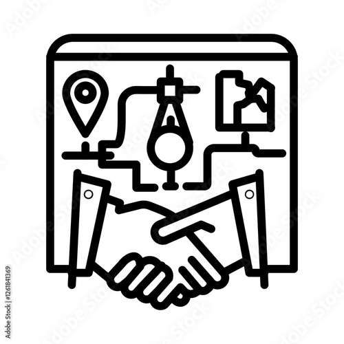 Bribery Map Vector Icon