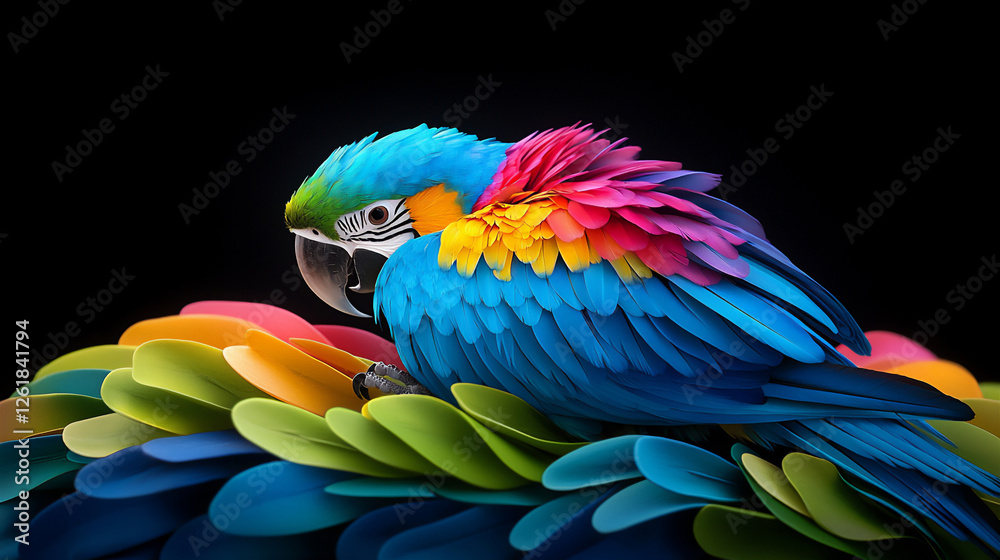 Obraz premium parrot's beak's bright colors