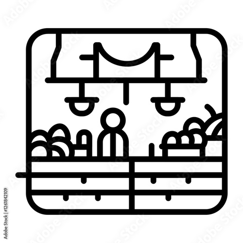 Underground Market Vector Icon