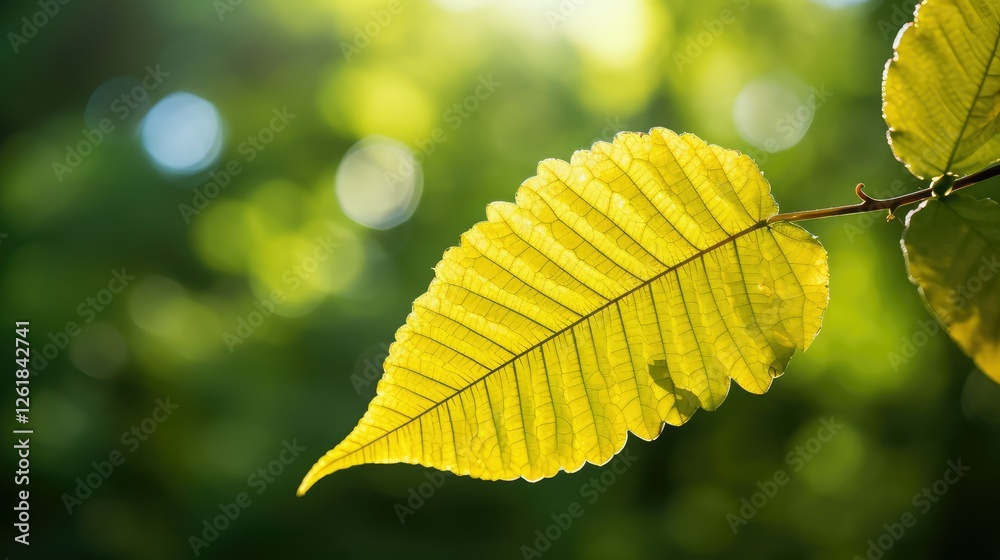 Obraz premium vibrant yellow leaf