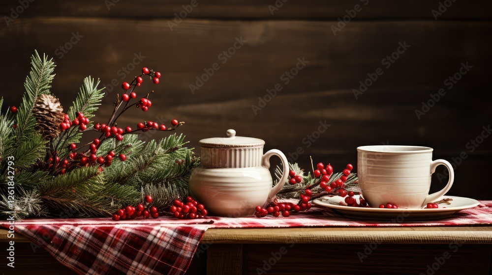 Fototapeta premium cloth winter table background