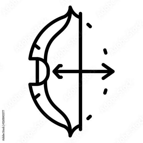 Folding Bow Vector Icon