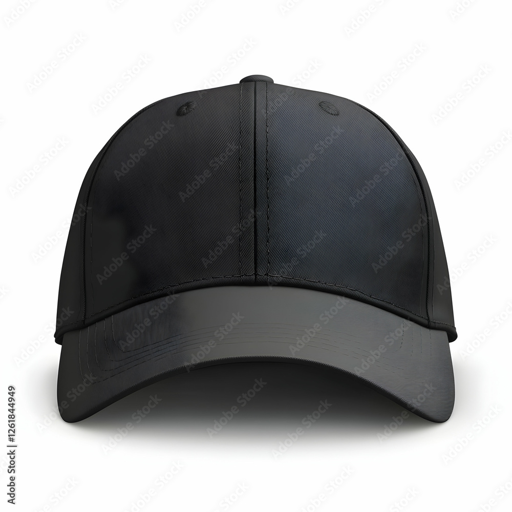 Plain black hat mockup on a white background Plain black hat mockup on a white background