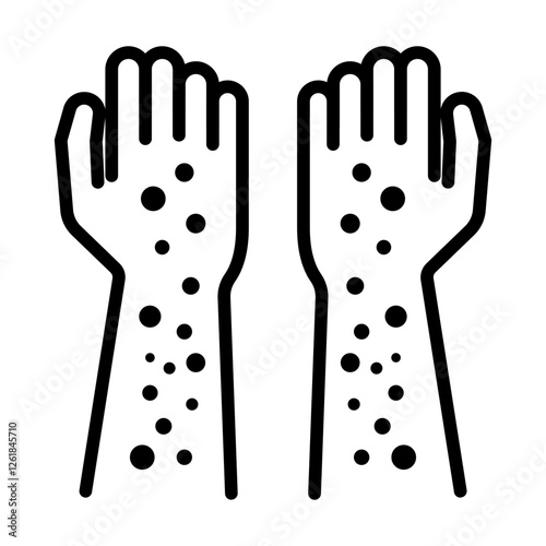 Hives on Arms Vector Icon