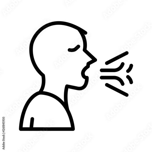 Persistent Wheeze Vector Icon