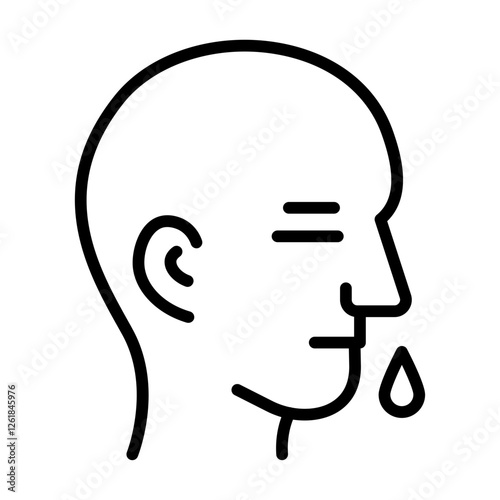 Postnasal Drip Vector Icon