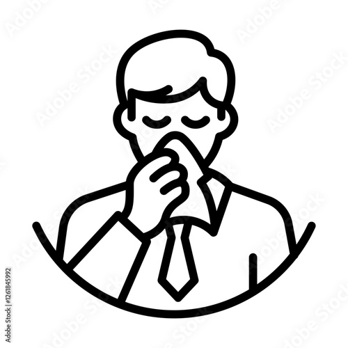 Respiratory Allergy Vector Icon