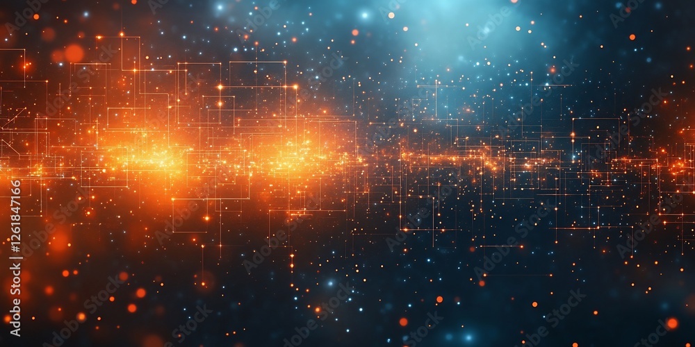 Fototapeta premium Abstract Networked Luminescence for Technological Concepts