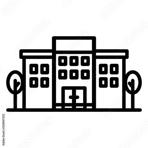 Inpatient Psychiatric Ward Vector Icon