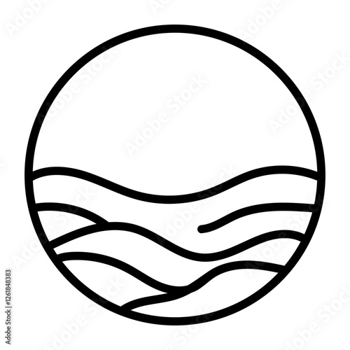 Misty Horizon Vector Icon