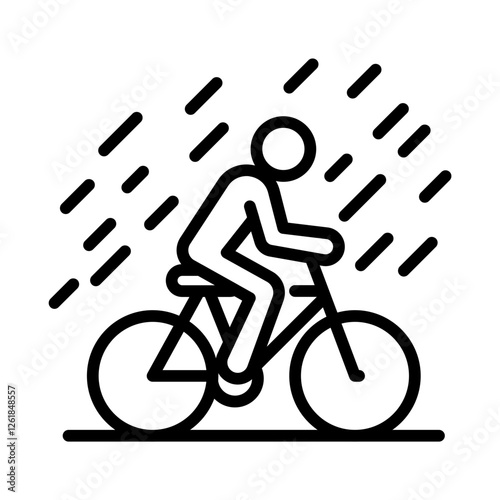 Monsoon Cycling Vector Icon