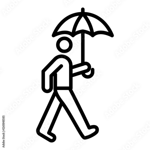 Monsoon Journey Vector Icon