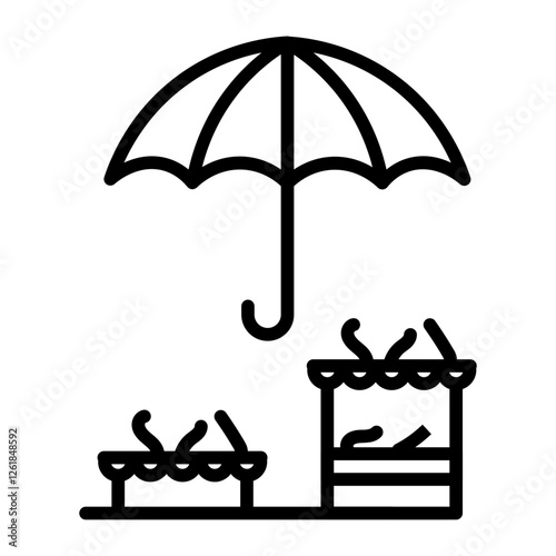 Monsoon Market Vector Icon
