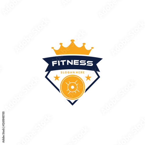 Gym Center Logo Design. Emblem For Fitness