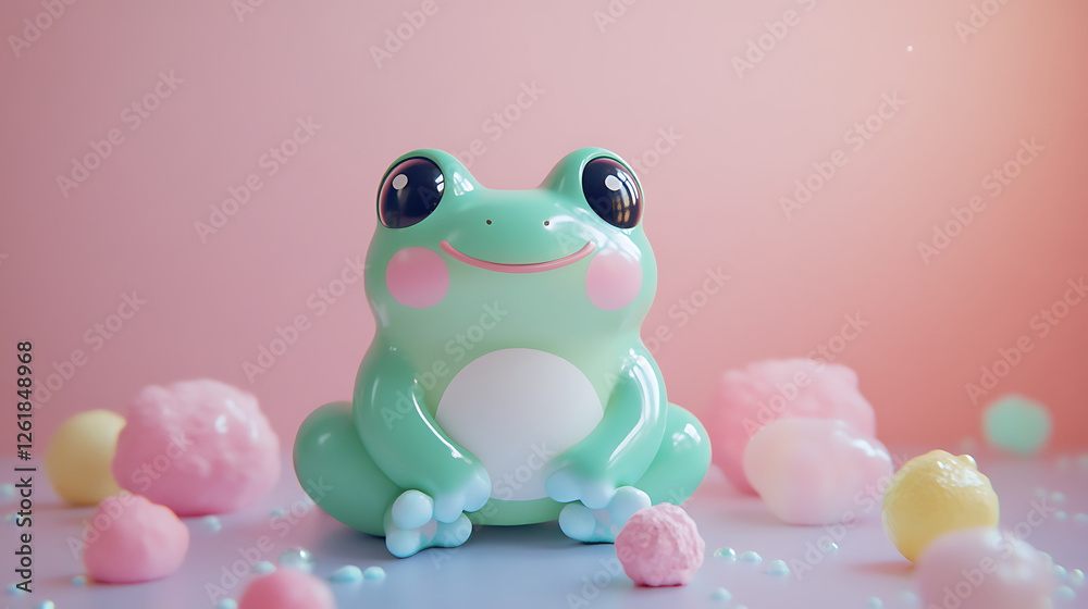 Fototapeta premium Cute Frog 3D