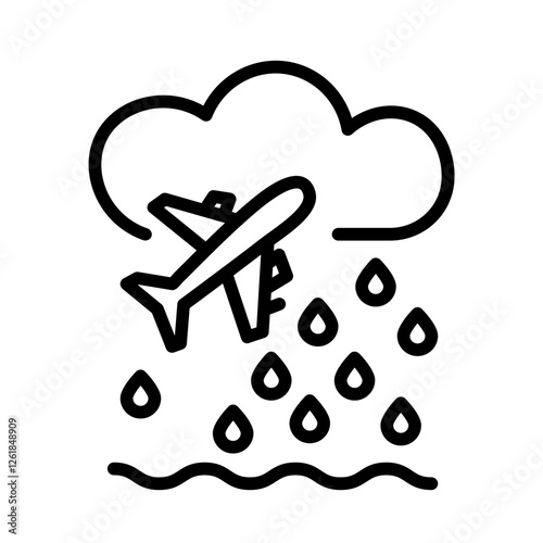 Monsoon Travel Vector Icon