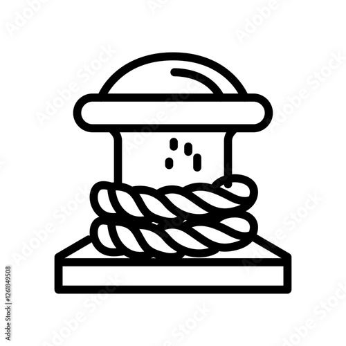 Jetty Bollard Vector Icon