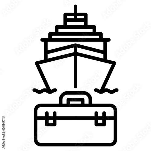 Ship Repair Yard Vector Icon