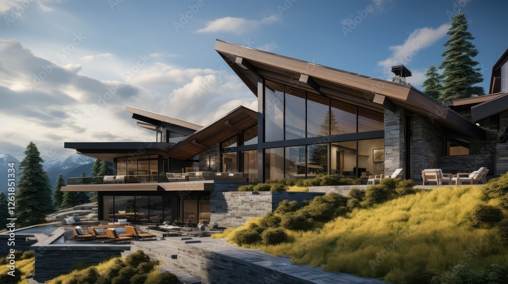 Fototapeta premium angular northwest house