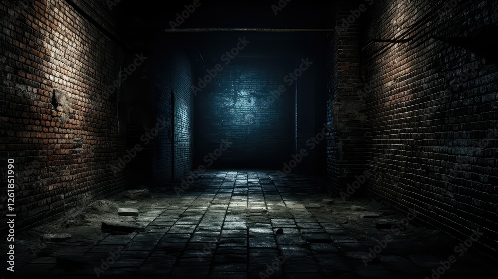Obraz premium texture brick wall dark