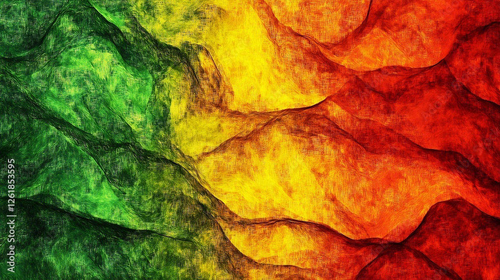 Vibrant Red Yellow Green Abstract Texture. AI Generated Vibrant Red Yellow Green Abstract Texture. AI Generated