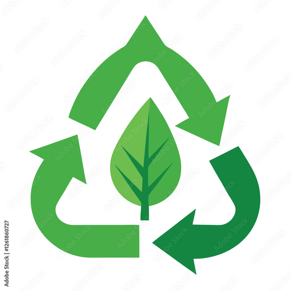 recycling icon, ecology green icons. The iconic Recycle Logo, leaves logo nature leaf vector icon recycling icon, ecology green icons. The iconic Recycle Logo, leaves logo nature leaf vector icon
