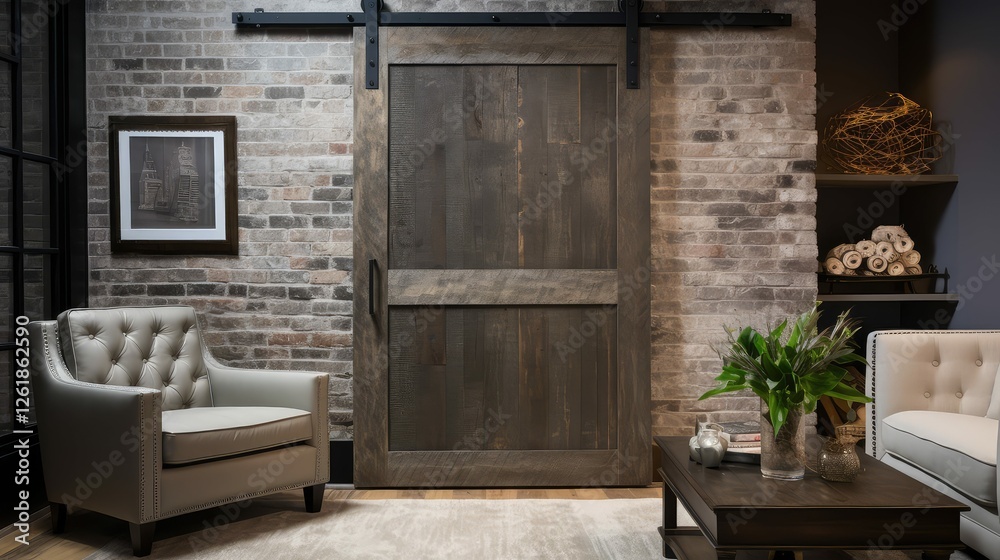 Fototapeta premium distressed barn wood door