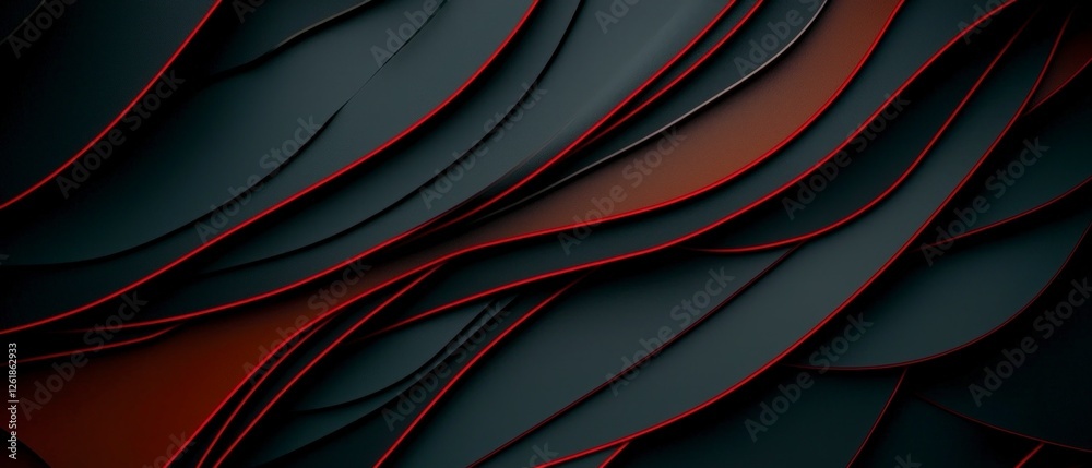 Obraz premium Abstract Dark Background with Red Accents and Layered Texture