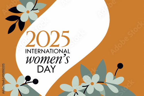 International Women's Day. Vector illustration of diverse cartoon women standing together and holding a placard over their heads. Isolated on background.