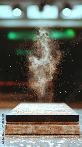 Abstract Dust Explosion on Brown Textured Surface