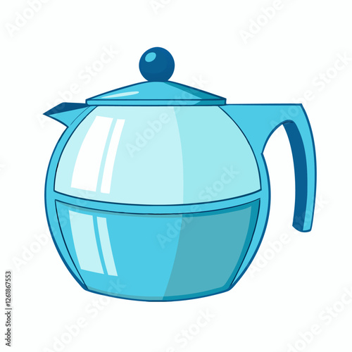 Glass tea pot icon Cartoon of glass tea pot vector  illustration (2)