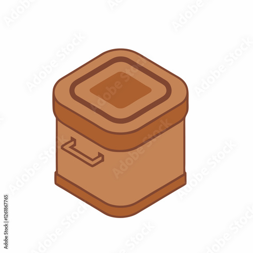 Isometric basket picnic vector  illustration (2)