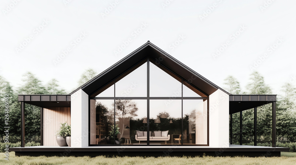 Obraz premium Modern Minimalist Home Exterior