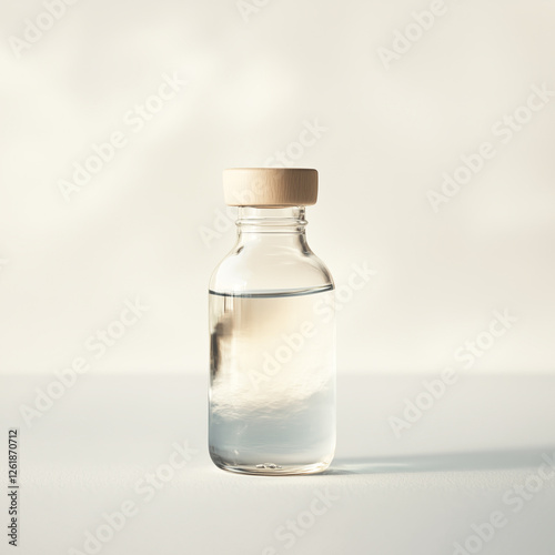 Water Sample in a Vial with Mild Turbidity