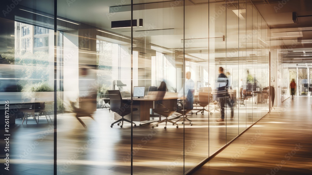 Fototapeta premium background blurred office interiors