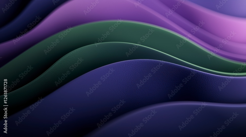 Obraz premium Abstract Purple Green Blue Wavy Texture Background