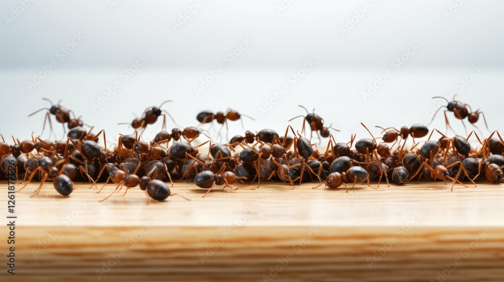 Obraz premium crumbs ants in kitchen