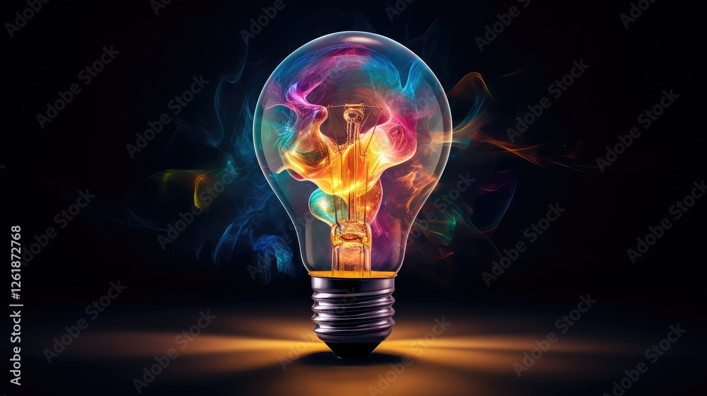 dynmic abstract light bulb with a glow dynmic abstract light bulb with a glow