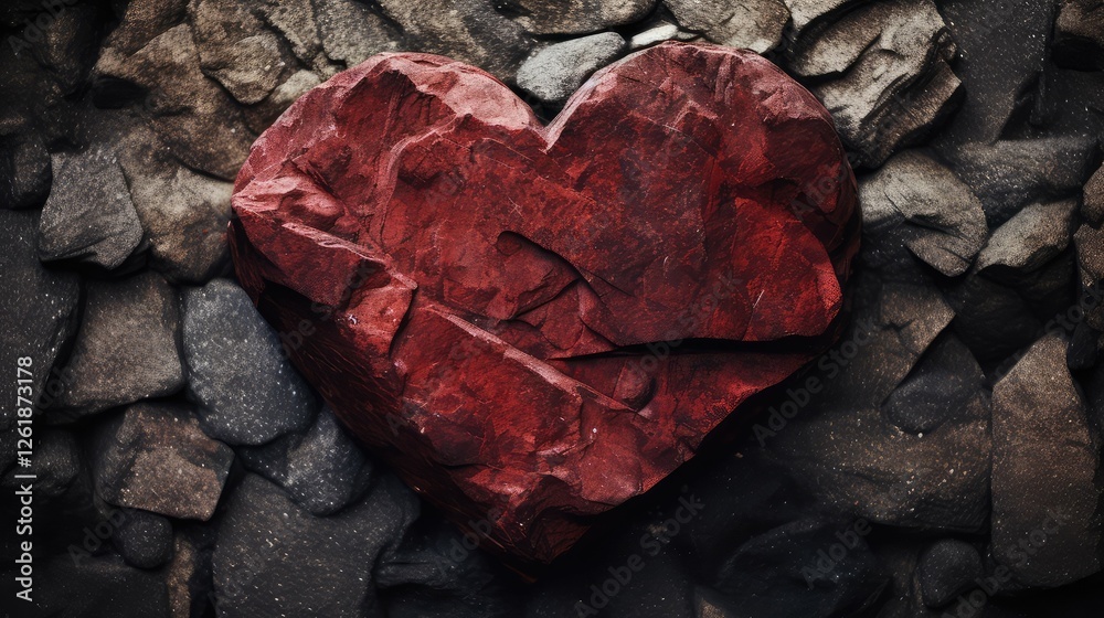 Obraz premium rustic textured heart
