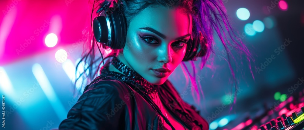 Edgy Dancer at Neon Club Party Edgy Dancer at Neon Club Party