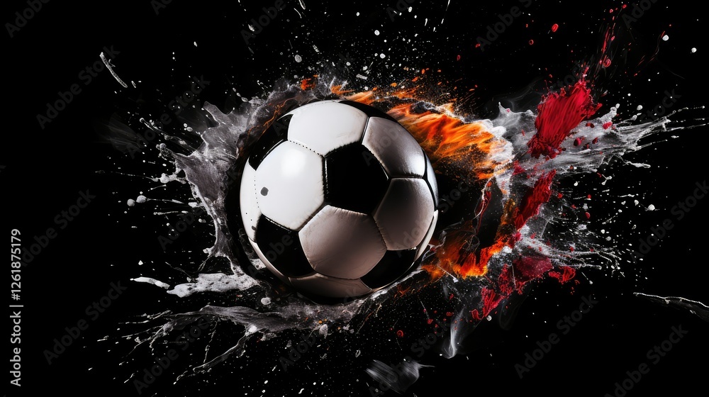 Fototapeta premium ball black paint splatter