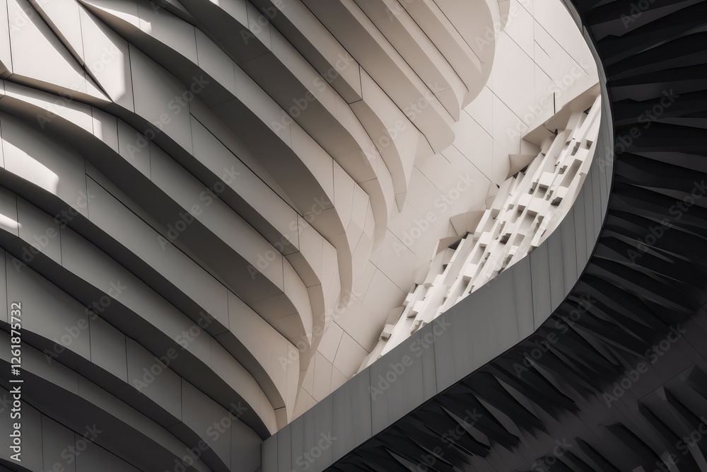 Obraz premium Modern Architectural Abstract Curves