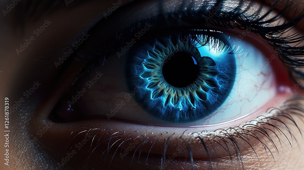 Naklejka premium lashes blue eye