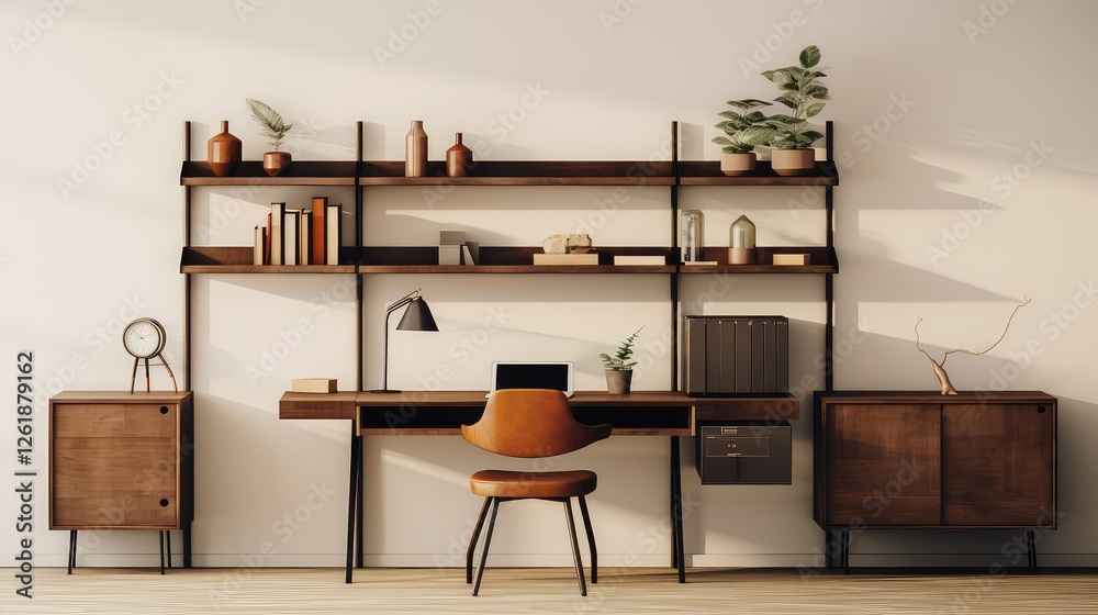 Obraz premium office wooden mockup