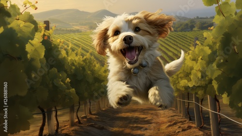 vineyard wine and dogs photo