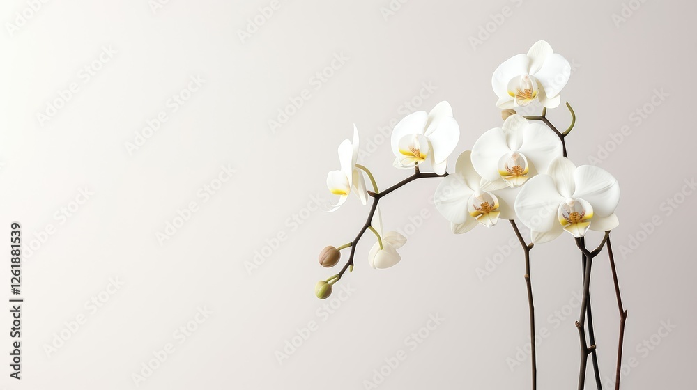 Obraz premium minimalist plants with white background