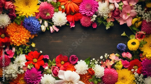 Wallpaper Mural colorful spring background top view card Torontodigital.ca